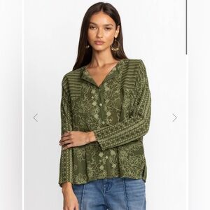 NWT Johnny Was Martin Retreat Down Button Up